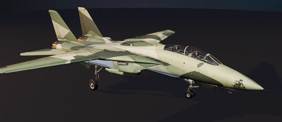 F-14B com camuflagem verde