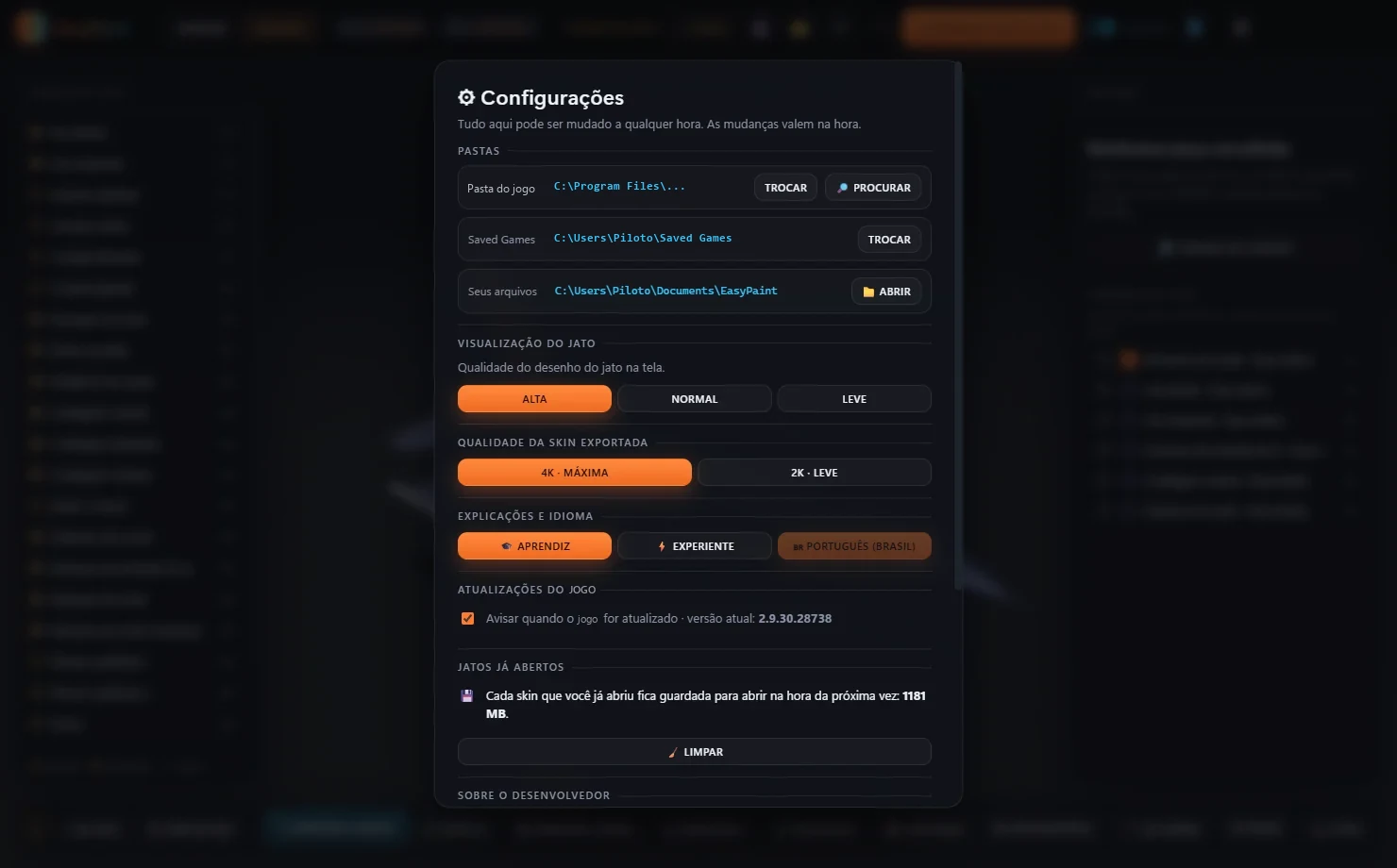 Configurações