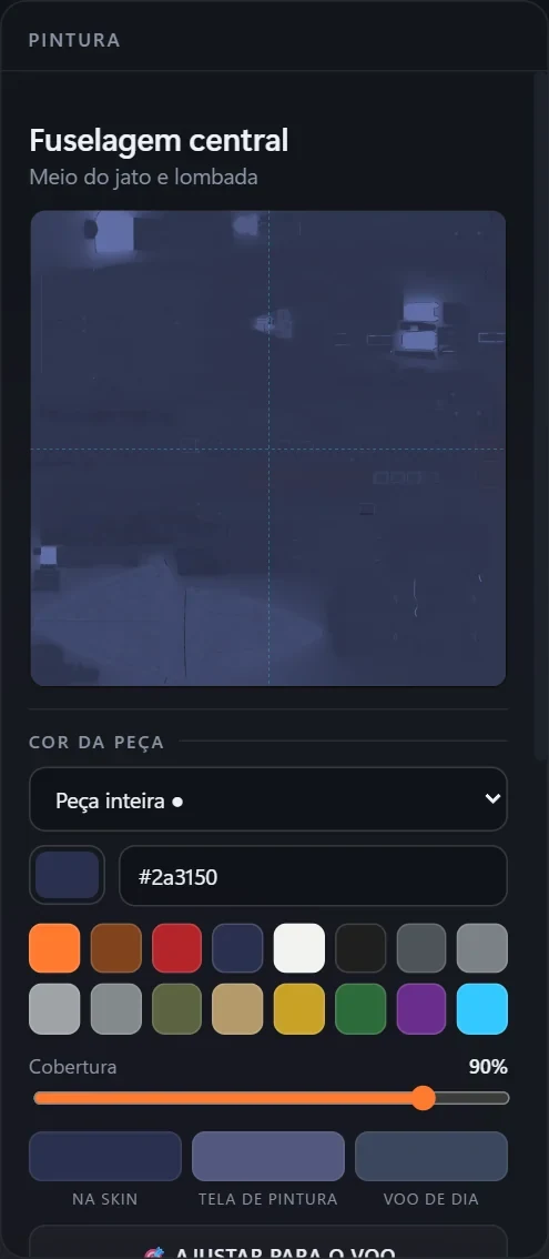 Painel de pintura de uma peça